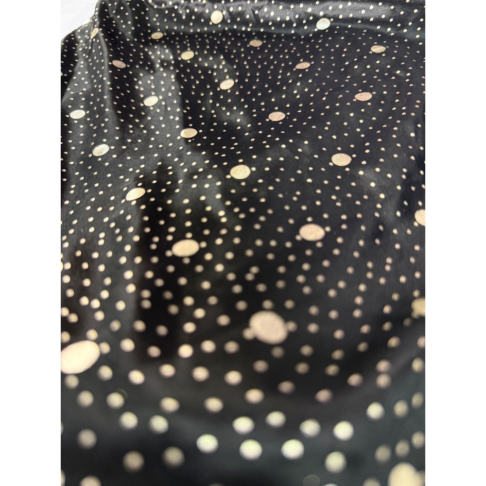 Gladys Bagley VTG 80s All Over Print Metallic Knit Top Black Gold Grandmacore